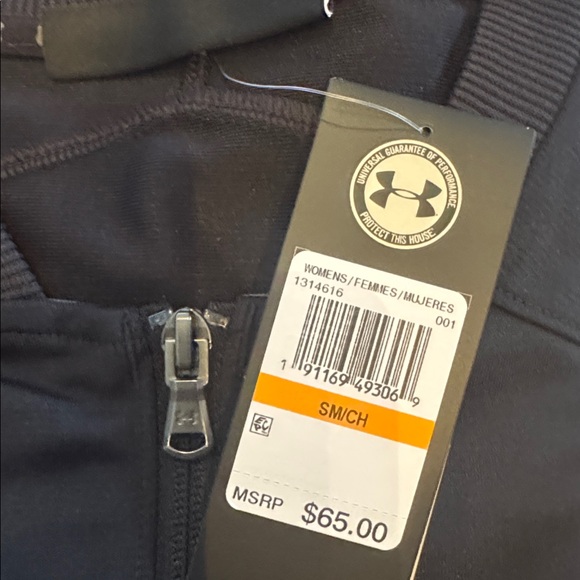 Women’s Under Armour Black Challenger Track Jacket Fitted Full Zip Size S NWT - Picture 8 of 13